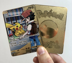 Pikachu - 241/236 Secret Rare Custom Metal Pokemon Card