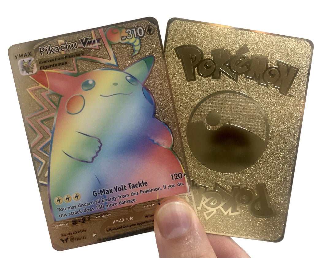 Hyper Rare Pikachu Metal Pokemon Card