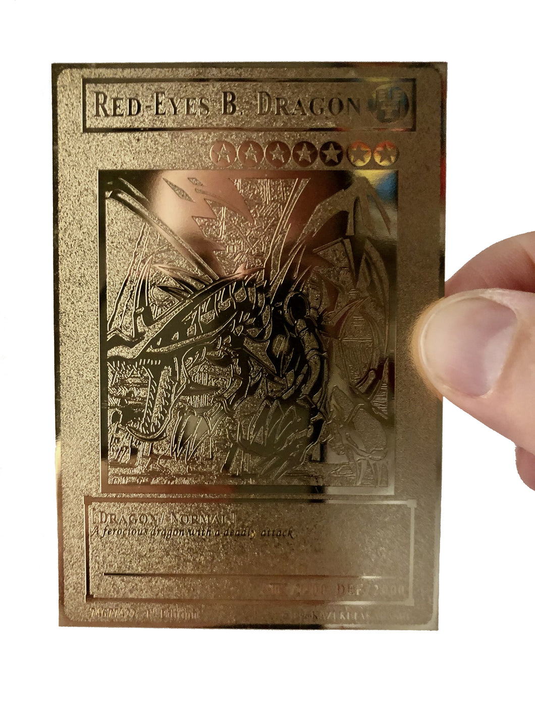 Red-Eyes B. Dragon Custom Metal Yugioh Card