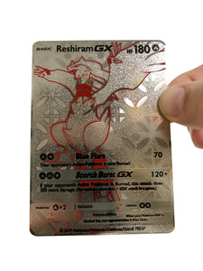 Reshiram Full Art Custom Metal Pokemon Card