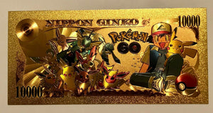 Bundle (x5) Custom Metal Pokemon Money Cards