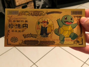 Squirtle Metal Pokemon Money Card