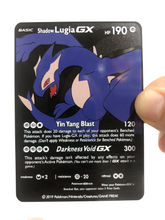 Load image into Gallery viewer, Shadow Lugia GX Full Art Custom Metal Pokemon Card
