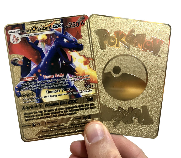Reshiram & Charizard GX Custom Metal Pokemon Card – AcademGames