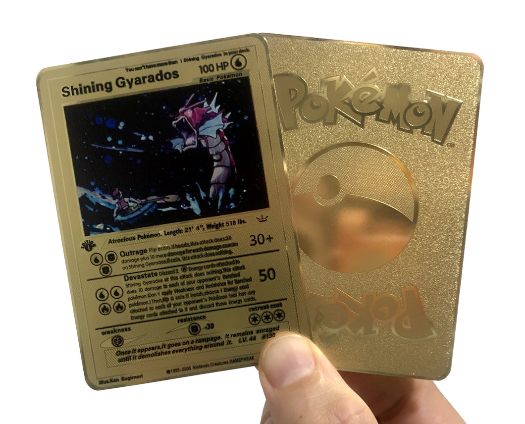 Shining Gyarados Custom Metal Pokemon Card