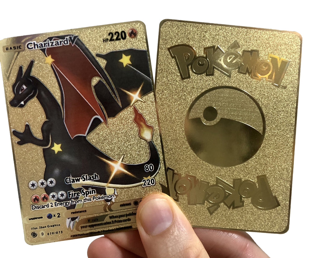 Charizard V Metal Pokemon Card
